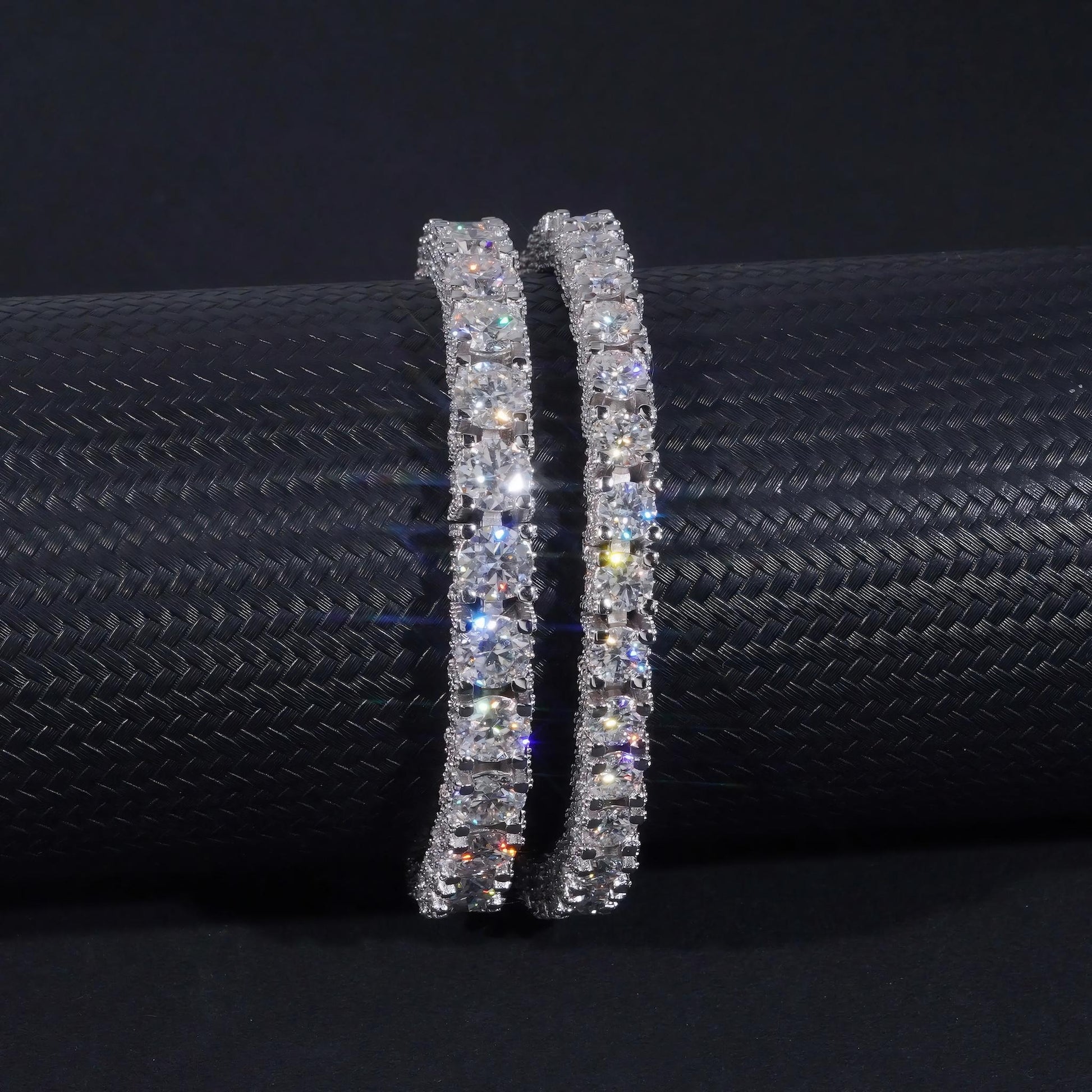 RTS Factory Price Hip Hop 925 Sterling Silver 5mm 6.5mm VVS Diamond Necklace Fully Iced Out Moissanite Tennis Chain