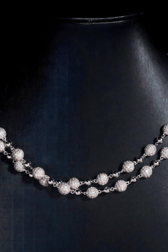 Fine Jewelry Popular 8mm 925 Sterling Silver Moissanite Ball Bead Chain Cuban Necklace Custom Hip Hop Link Chain
