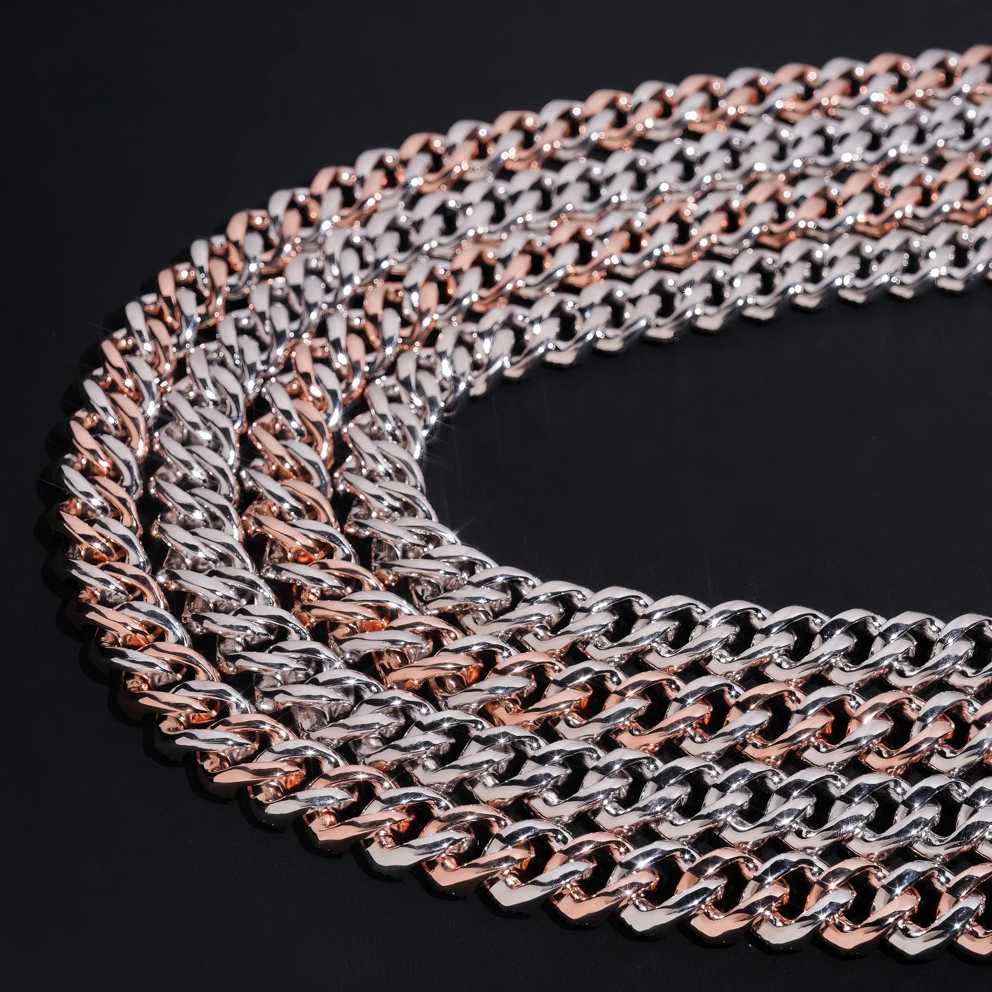 RTS Factory Hip Hop Jewelry 13mm Raised Stones Solid 925 Sterling Silver Gold Plated Iced Out Moissanite Miami Cuban Link Chain