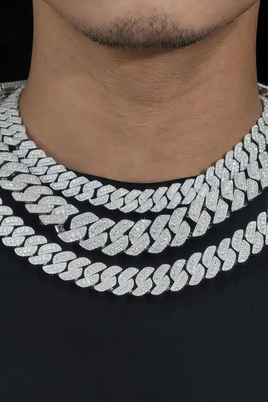 Hot Sale Rise up Moissanite Chain Pass Diamond Tester Diamonds 925 Sterling Silver Gold Plated Cuban Link Chain