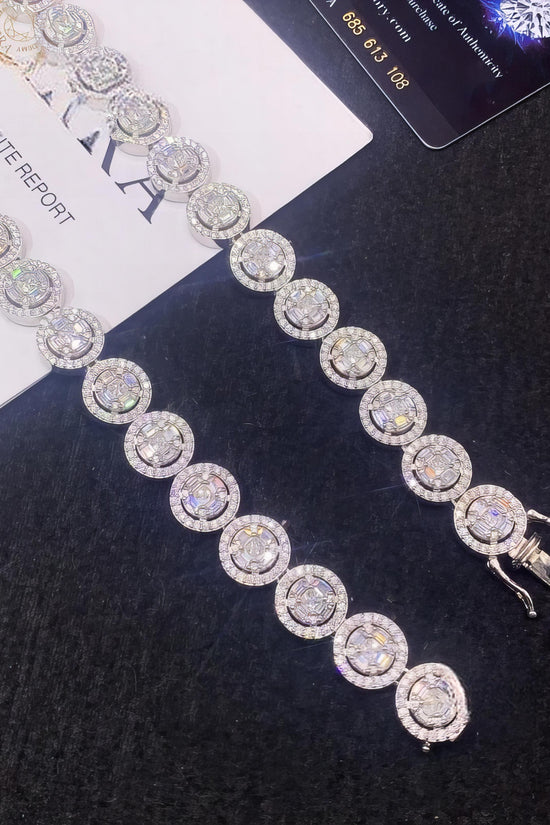 Hip Hop Jewelry Iced Out Cuban Link Necklace 13mm 925 Sterling Silver Moissanite Diamond Cuban Link Chain