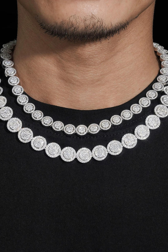 Rapper Hip Hop Jewelry 925 Silver Gold Plated 13MM Iced Out VVS D Color Moissanie Cuban Link Chain Cluster Tennis Chain