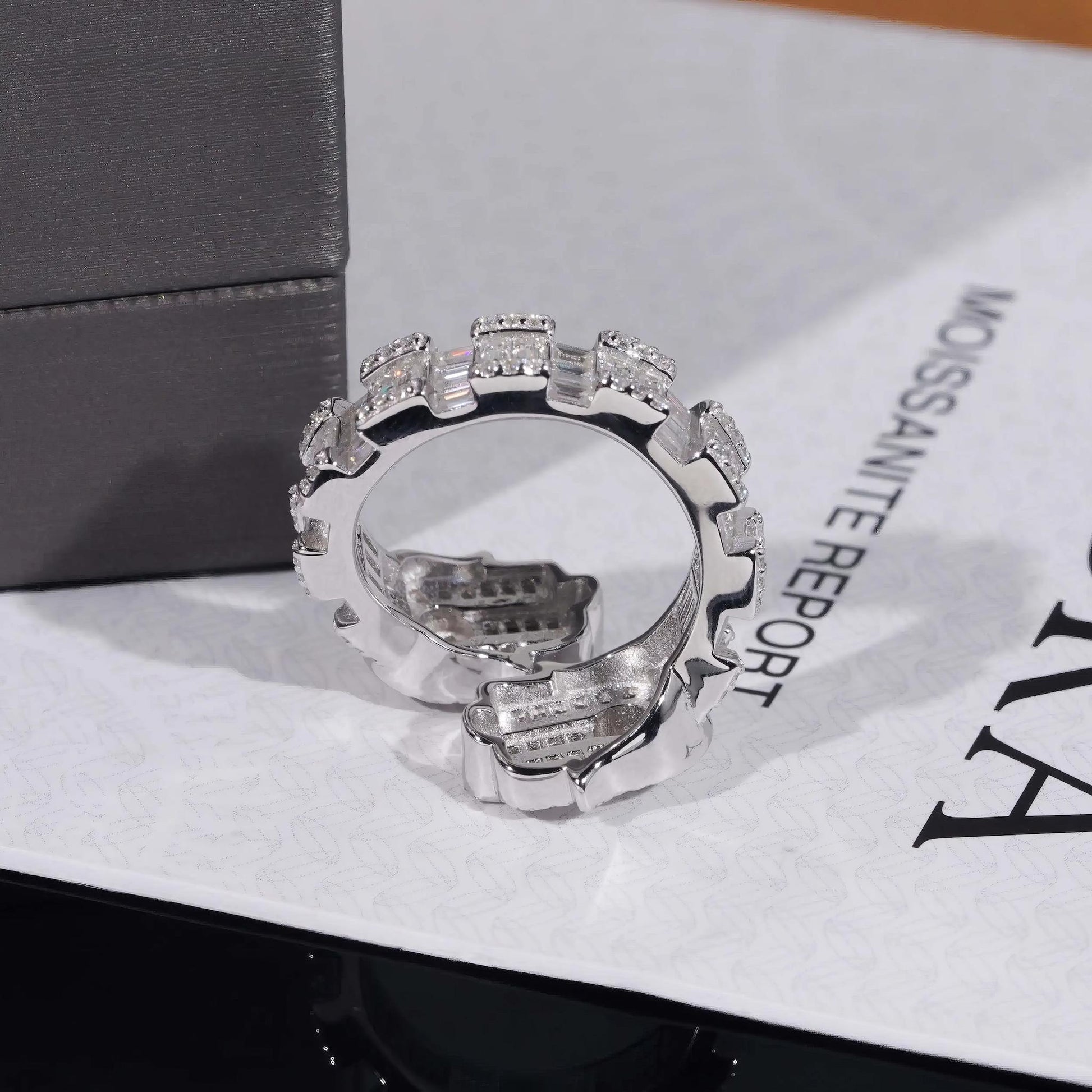 GRA Certificate 925 Sterling Silver Hip Hop Jewelry Gold Plated Hip Hop Jewelry New Style VVS Diamond Moissanite Hip Hop Ring