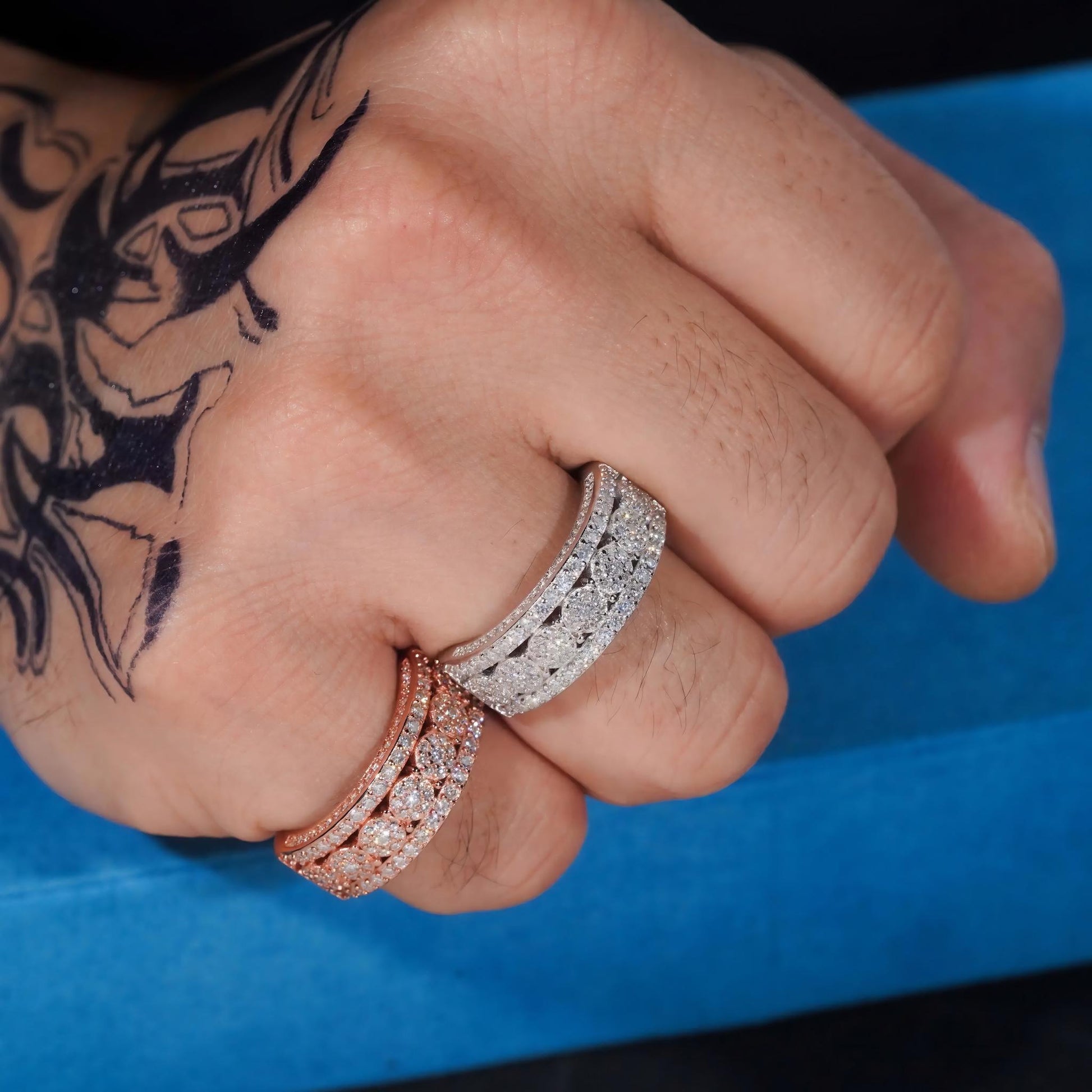 GRA Certificate 925 Sterling Silver Gold Plated Hip Hop Jewelry New Style VVS Diamond Moissanite Hip Hop Ring
