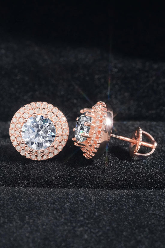 Pass Diamond Tester Moissanite Hip Hop Jewelry 925 Solid Silver VVS D Color Moissanite Diamond Trendy Stud Earrings