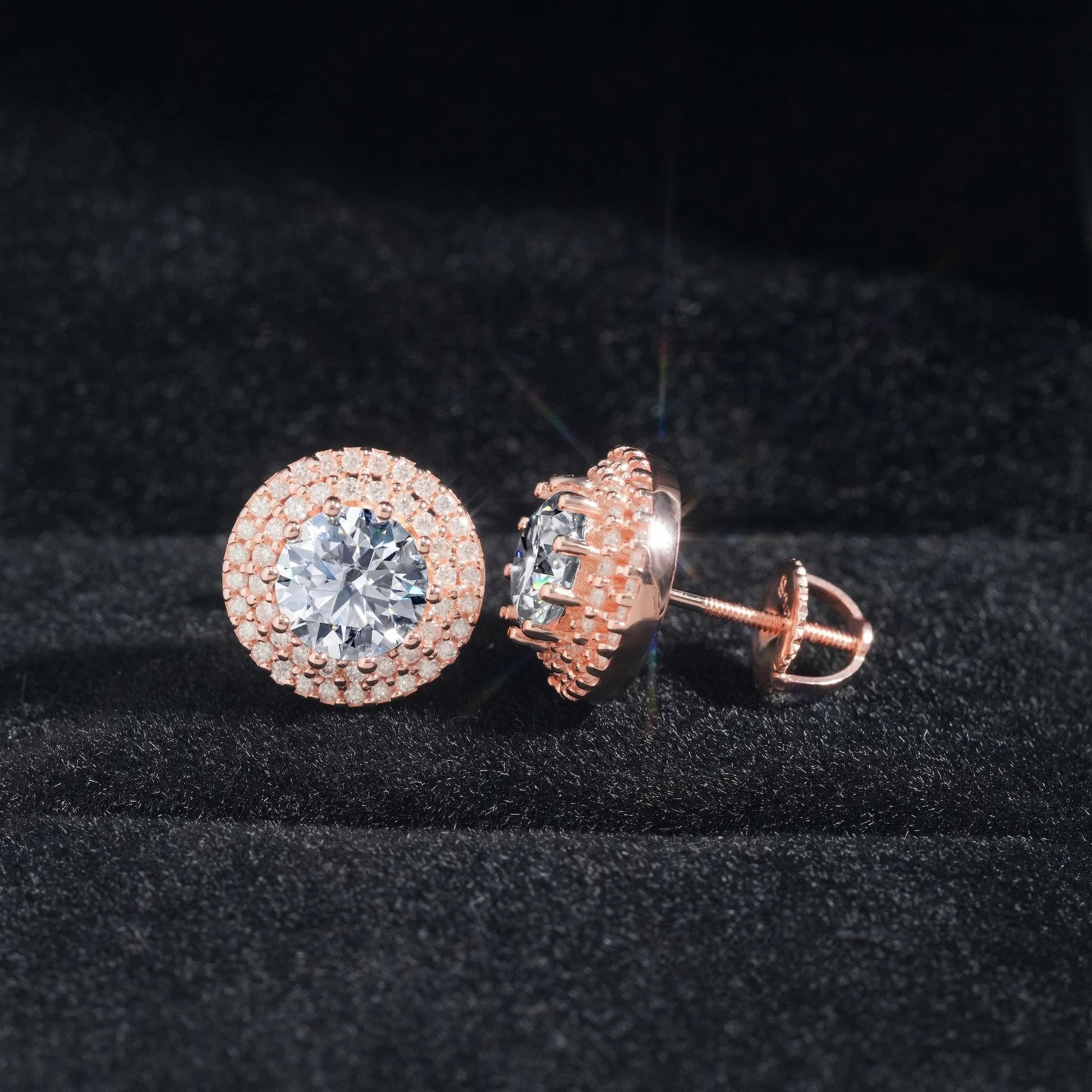 Pass Diamond Tester Moissanite Hip Hop Jewelry 925 Solid Silver VVS D Color Moissanite Diamond Trendy Stud Earrings