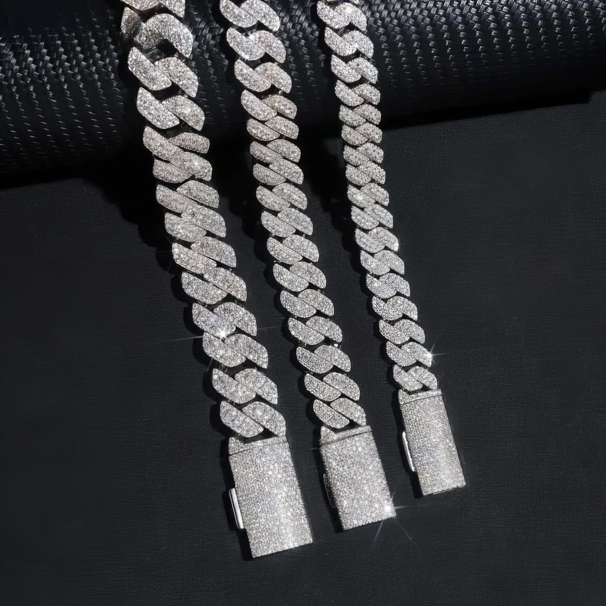 Hot Sale Rise up Moissanite Chain Pass Diamond Tester Diamonds 925 Sterling Silver Gold Plated Cuban Link Chain