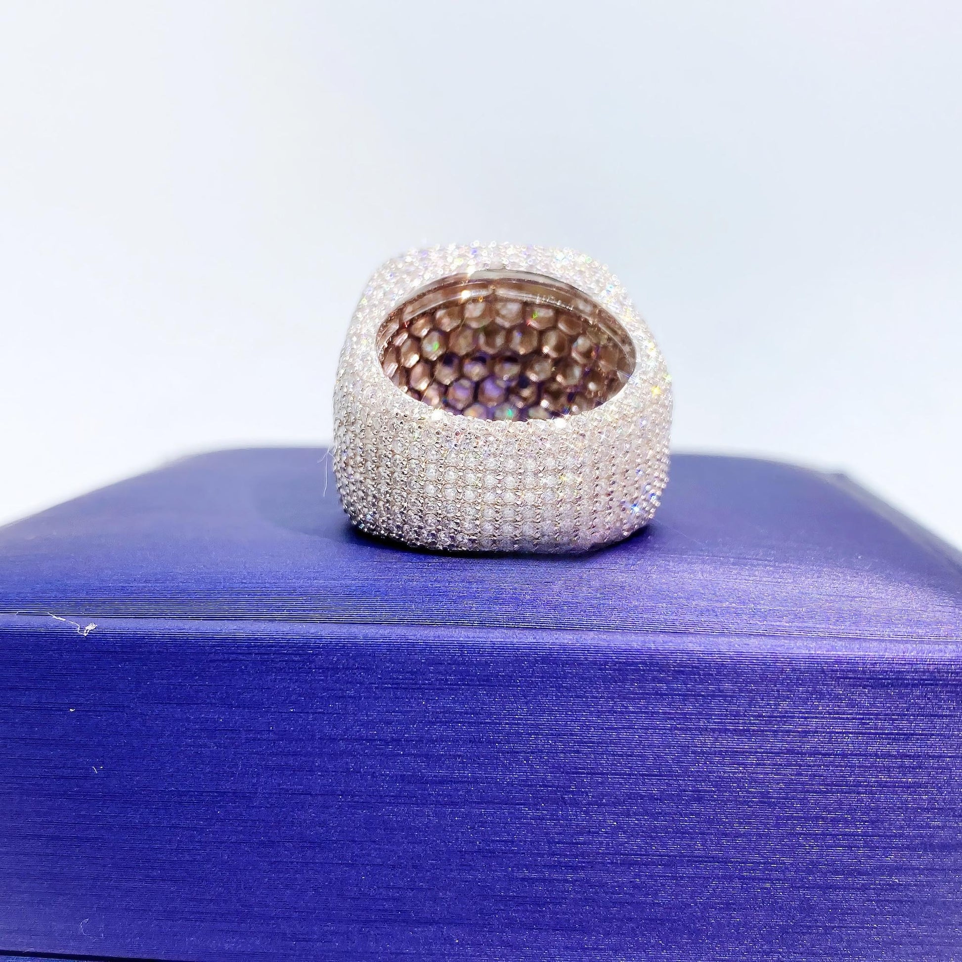 Bling Jewelry Wholesale Hip Hop Vvs Moissanite Lab Diamond Men Iced Out Ring